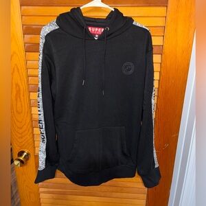 SUPER TRIPLE GOOSE Zip‑Up Hoodie – Black – Size L